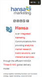Mobile Screenshot of hansamarketing.com