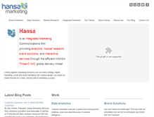 Tablet Screenshot of hansamarketing.com